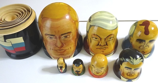 ロシアとソ連の元首のマトリョーシカ