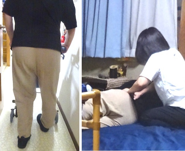 歩容と理学療法士さんによる左体側マッサージ