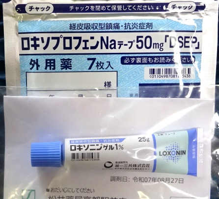処方されている鎮痛剤のロキソニン