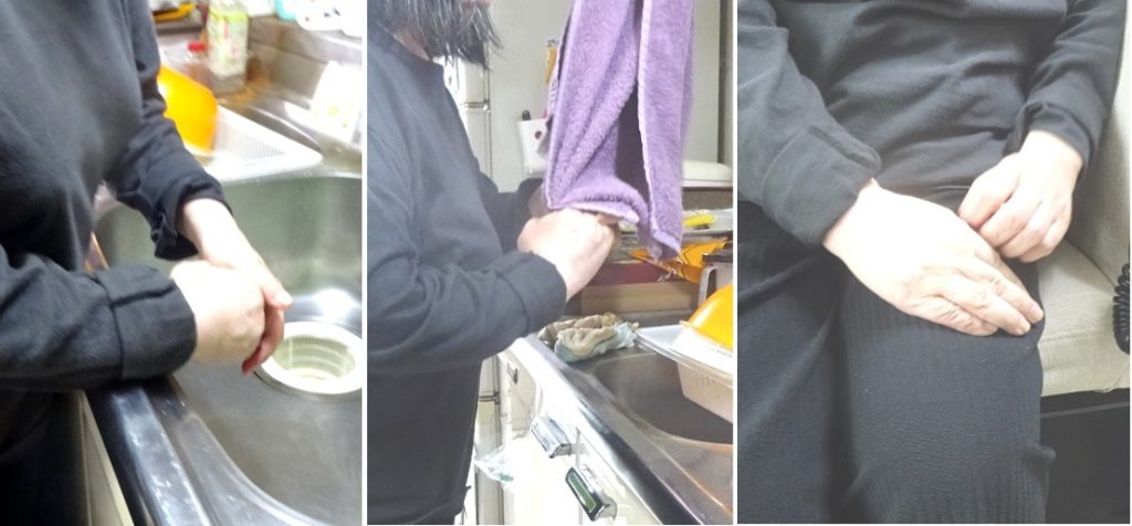 右手全指が動く気配